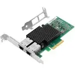 10Gb RJ45 PCI-E Network Card NIC, Compare to Intel X550-T2, with Intel X550-AT2 Chip, Dual RJ45 Ports, PCI Express 3.0 X4, Ethernet Converged Network Adapter Support Windows/Linux/VMware Esxi