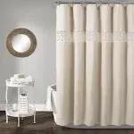  (72&#034; x 72&#034;) Dana Lace Shower Curtain, Bathroom Accessories Neutral