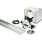 Festool Plunge Cut Track Saw TS 55 FEQ-F plus FS W/55&#034; Guide Rail