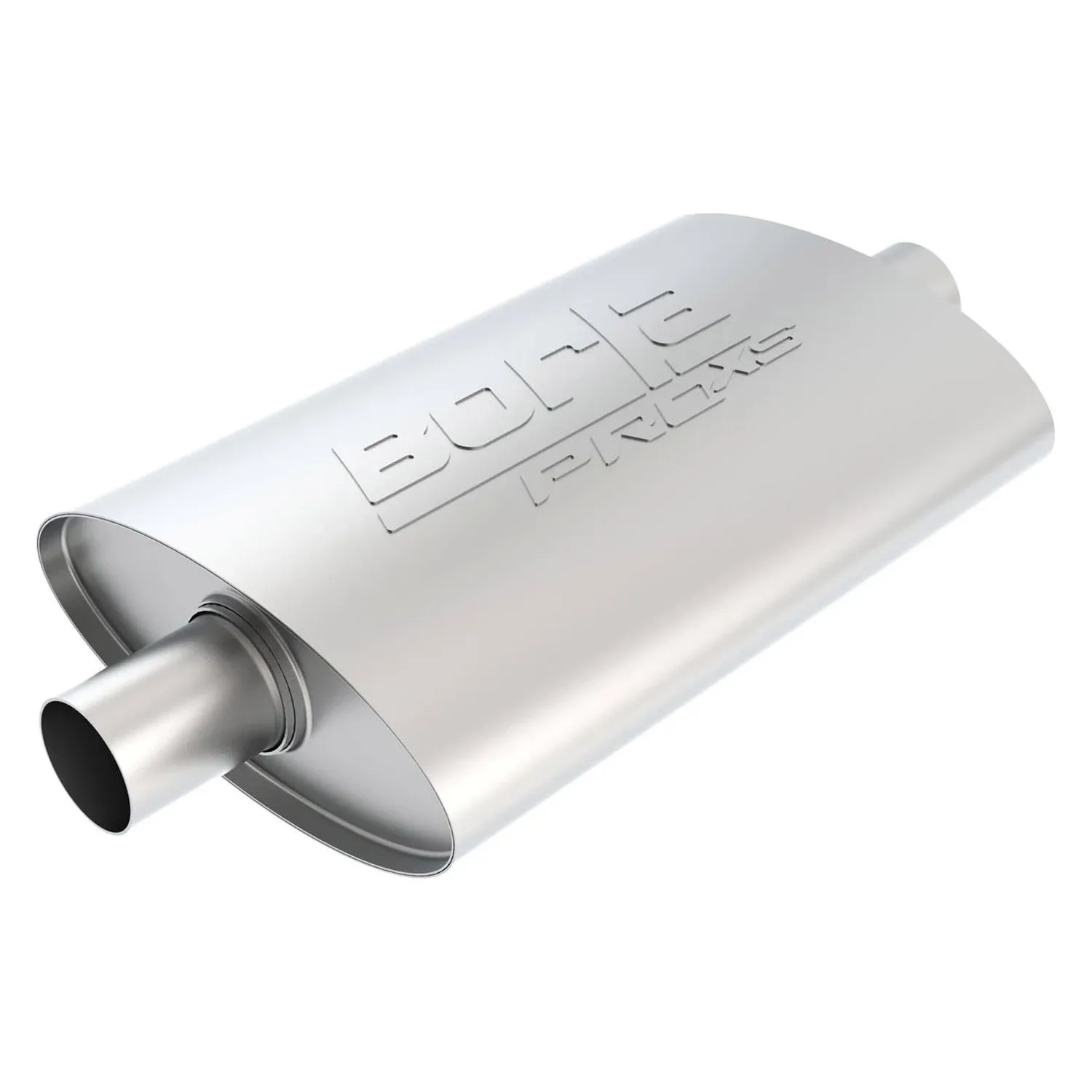 BORLA 40347 ProXS ProXS Muffler 2" Center Inlet/ 2" Center Outlet, 4" x 9.5" Oval, 14" Long Body, 19" Overall Length. Universal Part. Reversible Design.