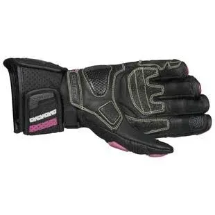 Black/White Cortech Revo Sport RR Women&#039;s Gloves - MED