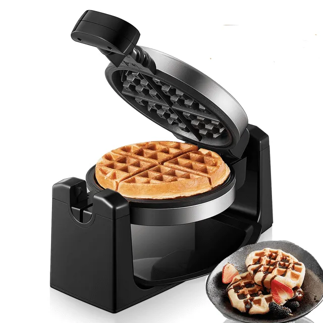 180° Rotating Belgian Waffle Maker 1100W Browning Control Stainless Steel