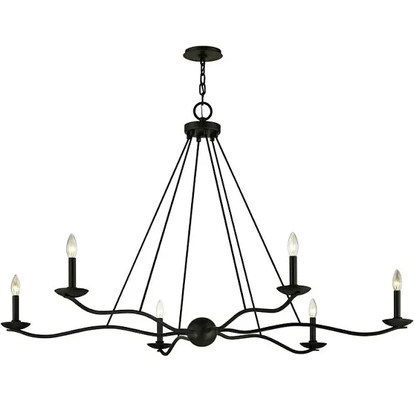 Troy Lighting F6306 Sawyer 6 Light 53-1/2"W Taper Candle - Transitional - Chandeliers - by Buildcom | Houzz