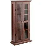 Winsome Wood DVD/CD Cabinet, Antique Walnut