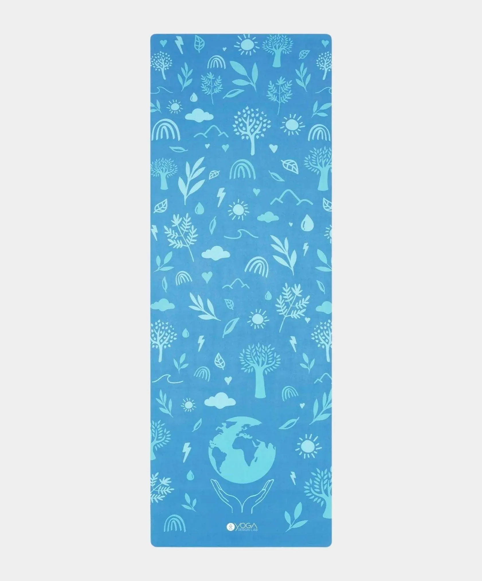 Yoga Design Lab Earth Yoga Mat - 2-in-1 (Mat + Towel) - Best For Hot Practices