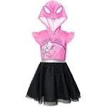 Marvel Spider-Man Spider-Gwen Ghost Spider Mesh Cosplay Tulle Dress Pink