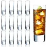 Farielyn X Clear Heavy Base Shot Glasses 12 Pack