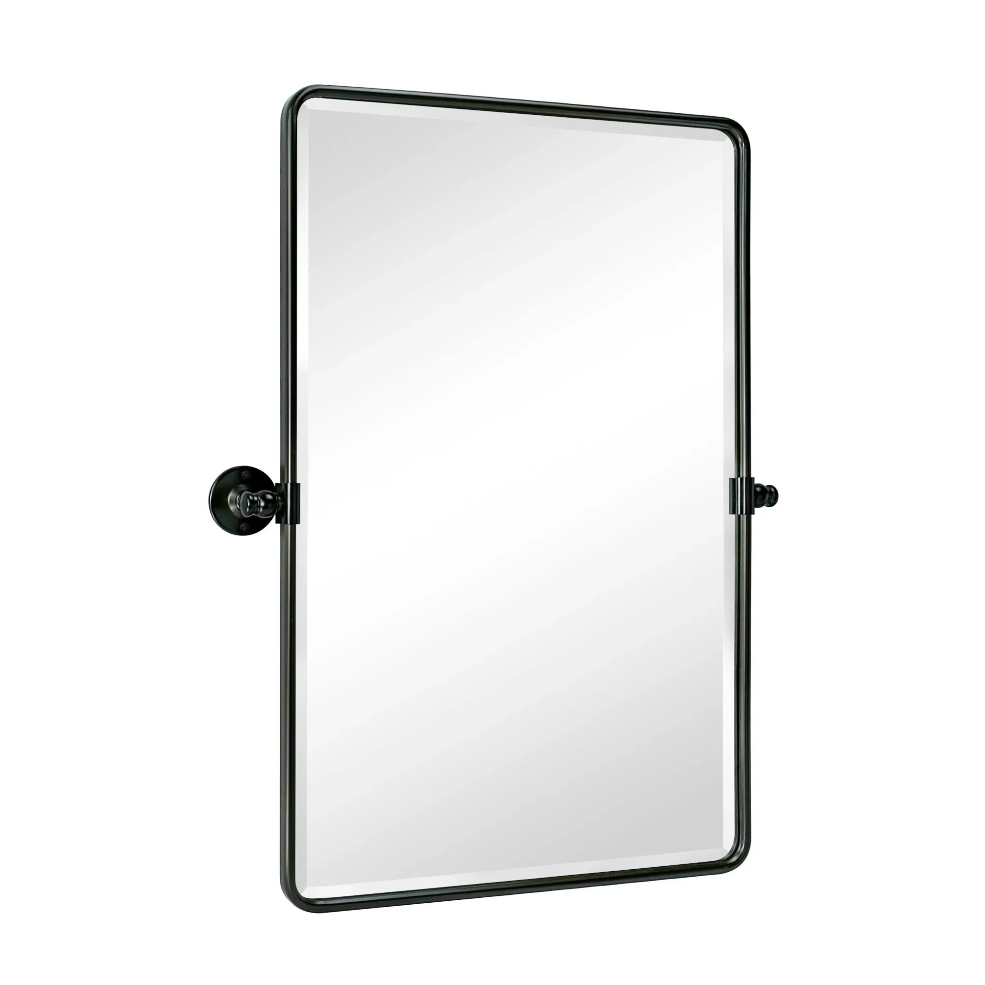 TEHOME Woodvale Rectangle Vertical Metal Wall Mirrors - 30" x 20" - Rubbed Bronze