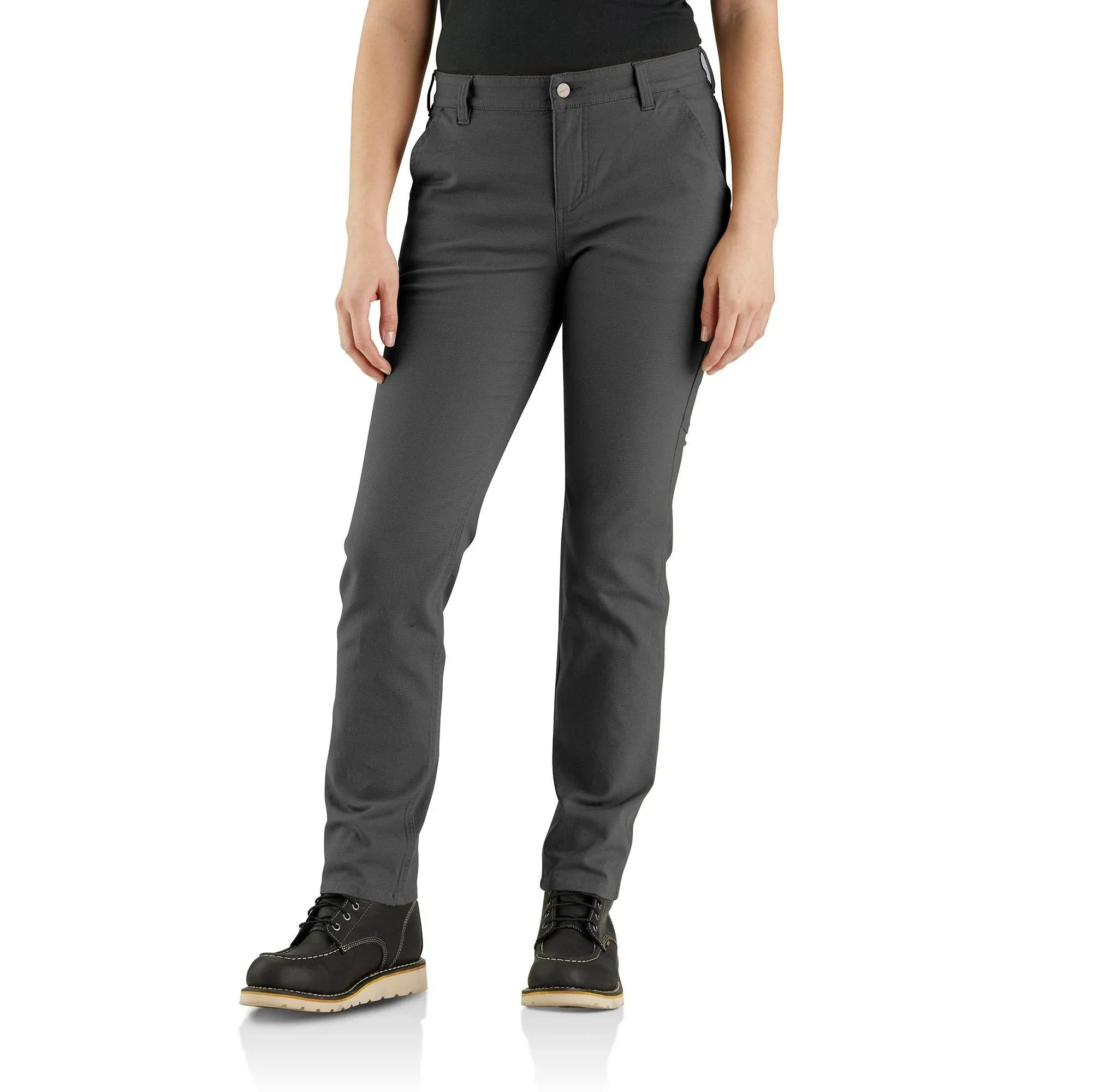 "Carhartt Women's Rugged Flex® Relaxed Fit Canvas Work Pant_Carhartt Brown"