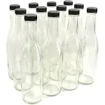 nicebottles Clear Glass Woozy Bottles 12 oz - Case of 12