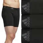 adidas Calzoncillos tipo bóxer de algodón elástico para hombre (paquete de 3) diseñados para comodidad activa y uso durante todo el día