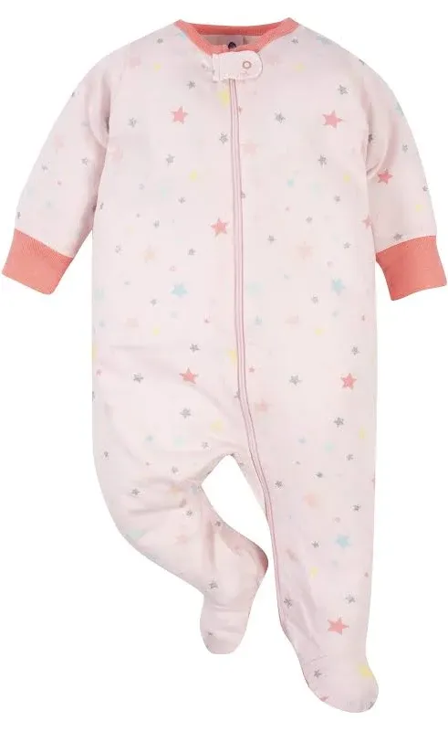 Gerber Baby Girls' Rainbow Zip-Front Sleep N' Play