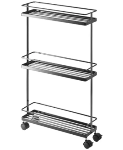 Yamazaki Tower Rolling Kitchen Storage Cart - Black