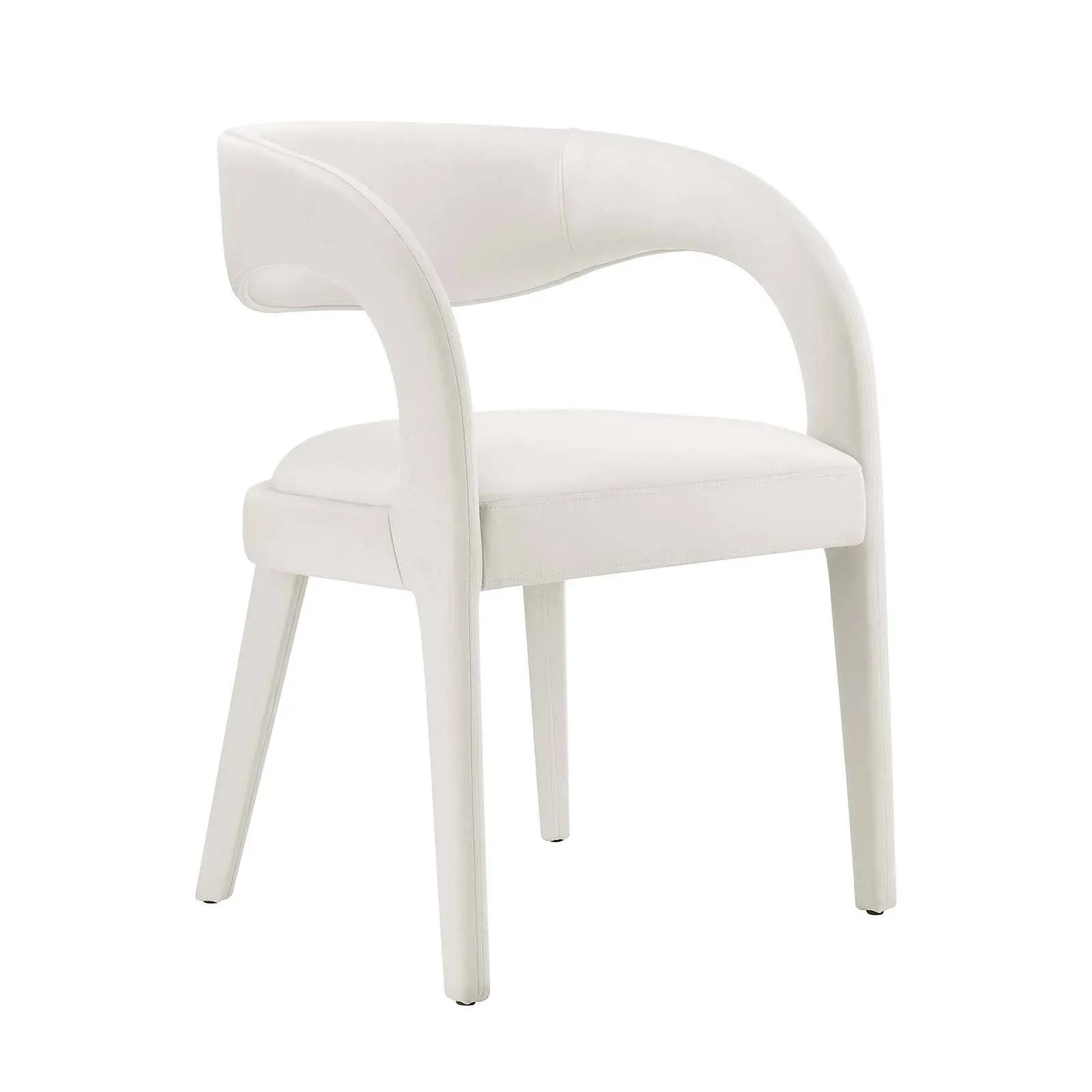 Modway EEI-6563-IVO Pinnacle Performance Velvet Dining Chair Set of Two, Ivory