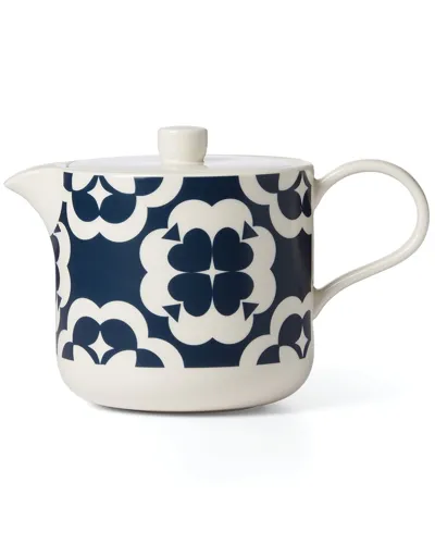 New York Elegant Geo Teapot In Blue