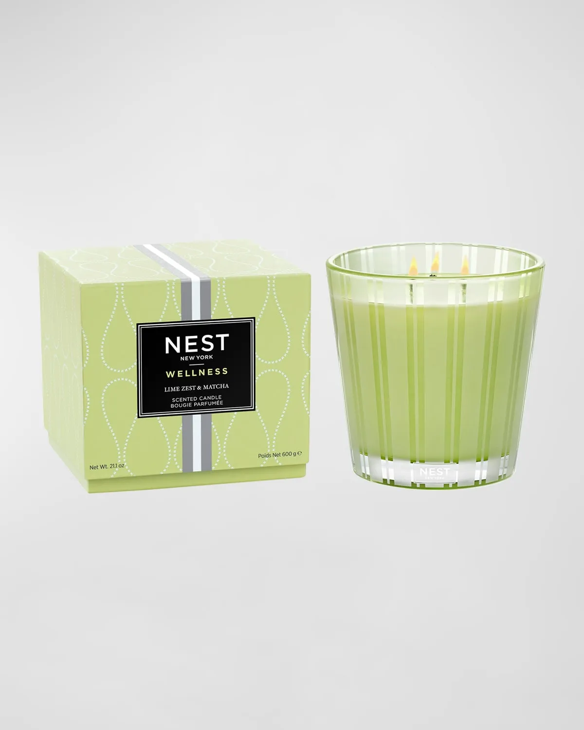 Lime Zest and Matcha 3-Wick Candle, 21.2 oz.