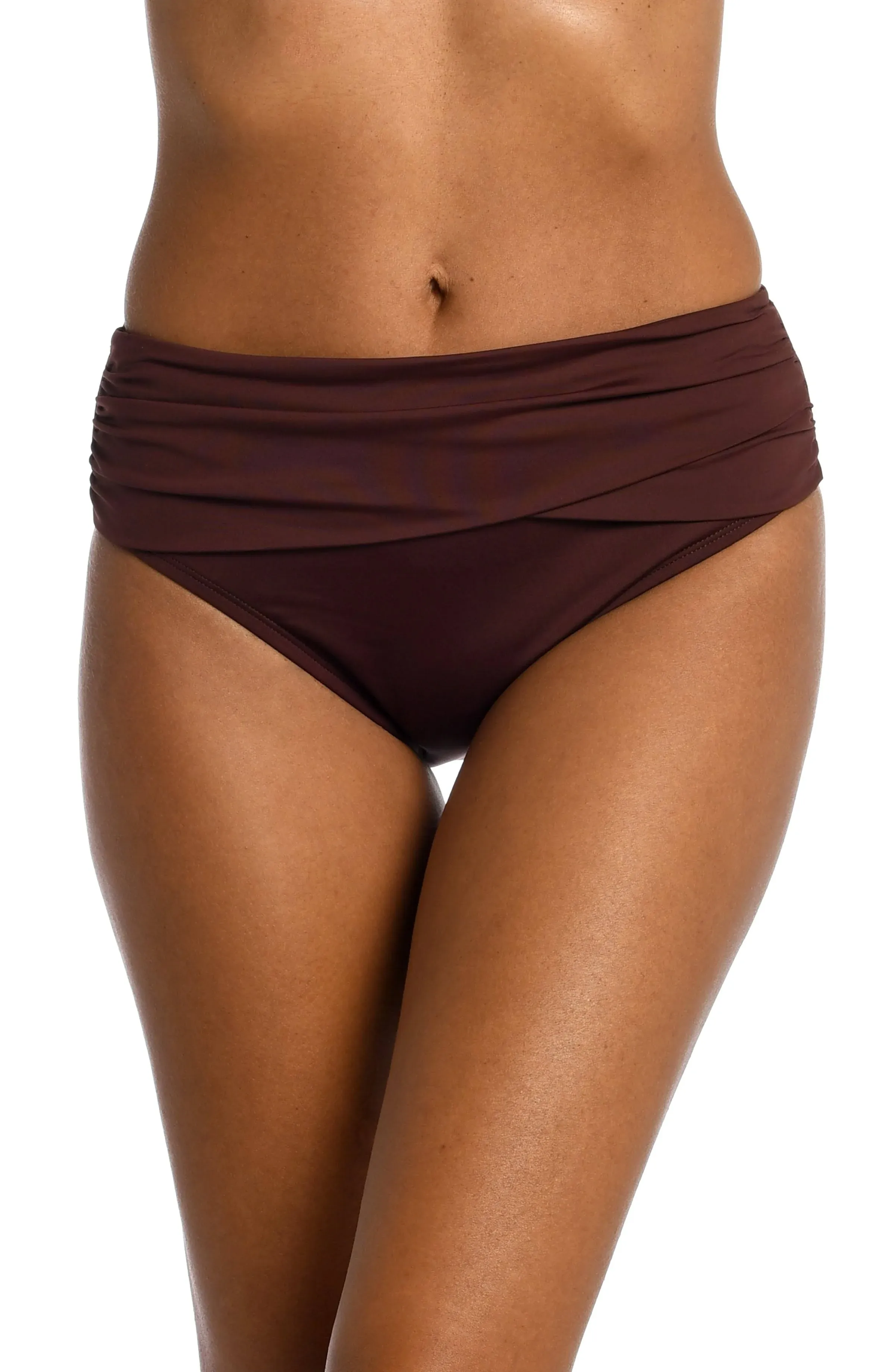 Island Goddess Mid-Waist Sash Band Bottom - Java