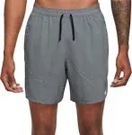 NIKE Men Dri Fit Stride 7&#034; Brief-Lined Running Shorts Grey DM4761 084 - Large