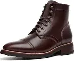 High Ankle Maroon Rounded Cap Toe Lace Up Superior Leather Men Party Wear Shoes