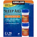 Kirkland Signature Nighttime Sleep Aid Doxylamine Succinate 25 Mg 96 Tablets 4pk