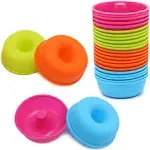 To Encounter 24Pack Silicone Donut Pans for Baking, Nonstick round Doughnut, Reu