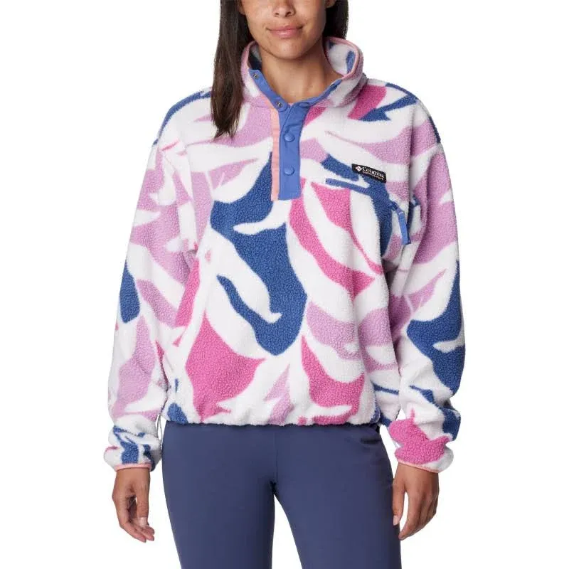 Columbia - Helvetia Cropped Half Snap Fleece - Cosmos Floristic, Eve, Salmon Rose ...