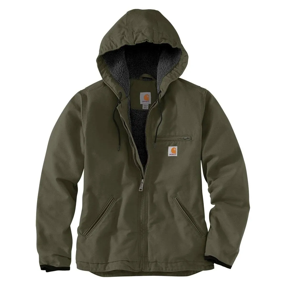 Carhartt Women's Washed Duck Sherpa-Lined Jacket, Basil