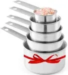 Stainless Steel Measuring Cups Laxinis world 5 Piece Stackable Measuring Set