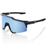 100% Speedcraft Sunglasses Matte Black; HiPER Blue Multilayer Mirror