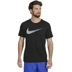 Nike Men's Dri-Fit Swoosh Graphic Training T-Shirt, Medium, Black