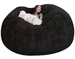 Bean Bag,Big Huge Giant Bean Bag Chair for Adults, (No Filler) Bean Bag Chair for Adults Kids Comfy Fluffy Giant Round Beanbag Lazy Sofa Cover- Machine Washable Covers, Double Stitched Seams