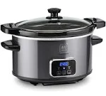 Toastmaster 4-Quart Digital Slow Cooker with Locking Lid (Graphite)