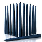 CANDWAX White Taper Candles 8 inch Dripless - Set of 12 Tapered Candles Ideal as