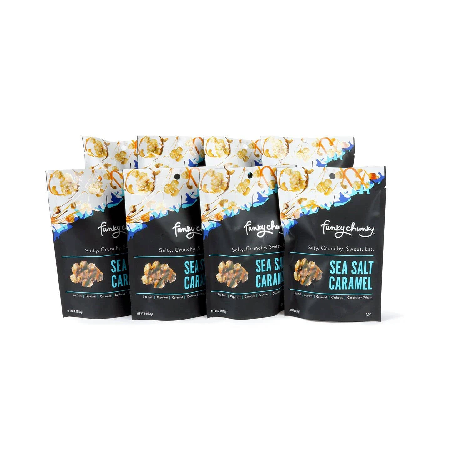 Funky Chunky Sea Salt Caramel Popcorn, 5 Ounce (Pack of 6)