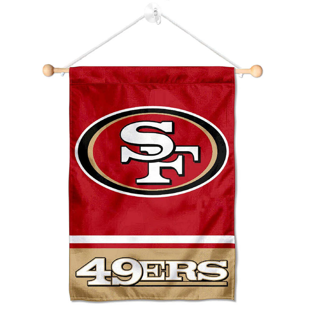 San Francisco 49ers Banner Window Wall Hanging Flag with Suction Cup