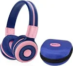 SIMOLIO On-Ear Wired Kids Headphones with Microphone, 75dB-85dB-94dB Volume ...