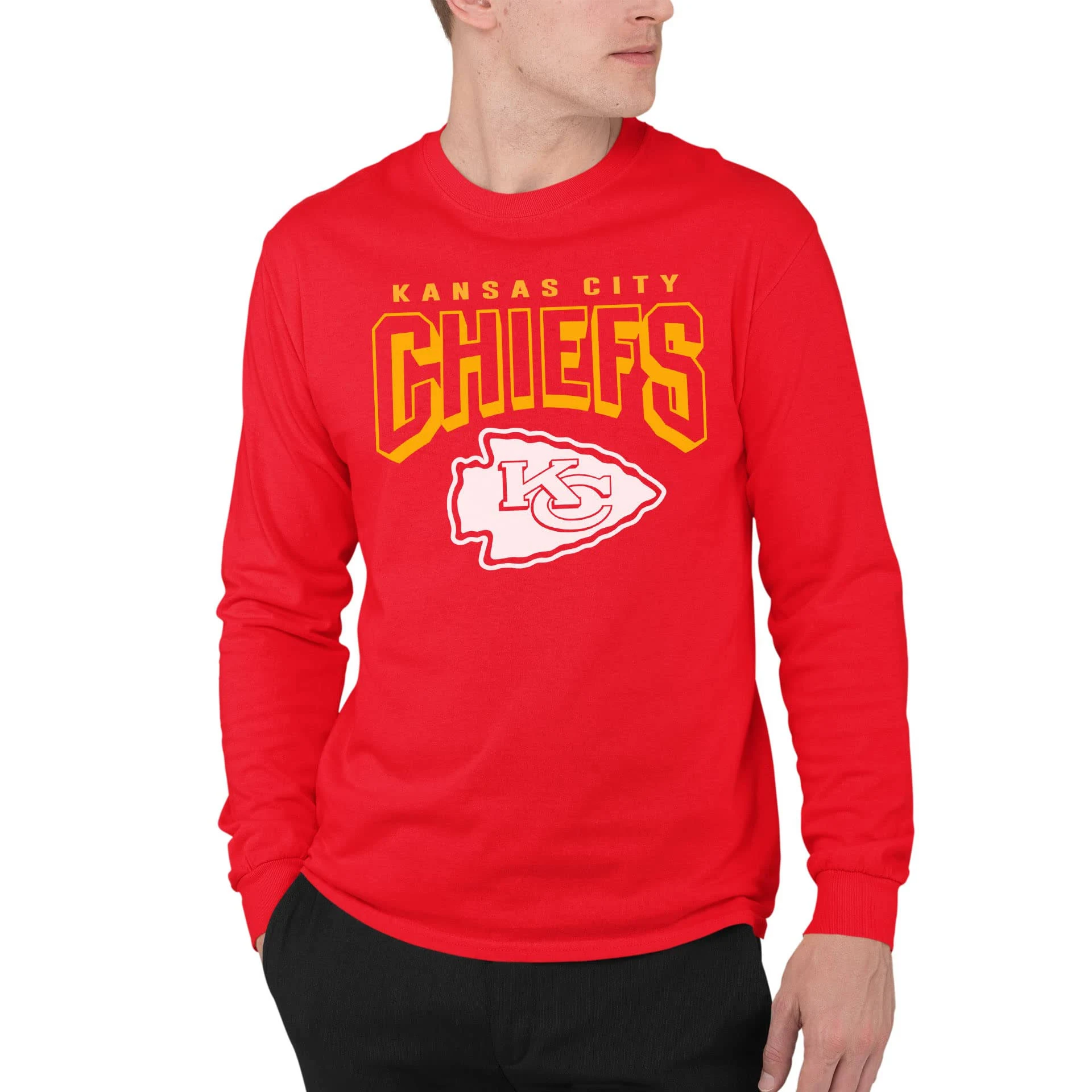 NFL Junk Food Bold Logo Long Sleeve T-Shirt