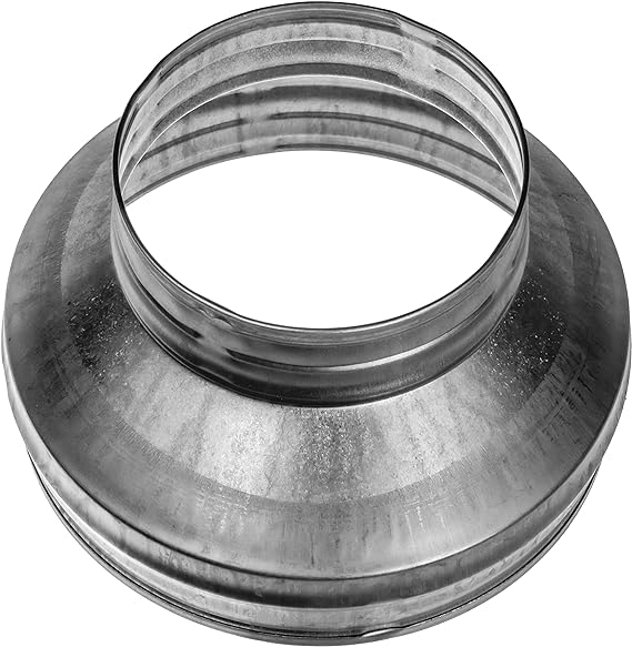 6" to 4" Inch Duct Reducer Round Reducer Duct Fitting Pipe Increaser Reducer Made from Galvanized Steel (Drain, Waste and Vent) Reducing Coupling (Metal, 6 to 4 Inch)