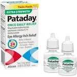 Pataday Eye Allergy Itch Relief, Extra Strength, Twin Pack - 2 pack, 2.5 ml bottles