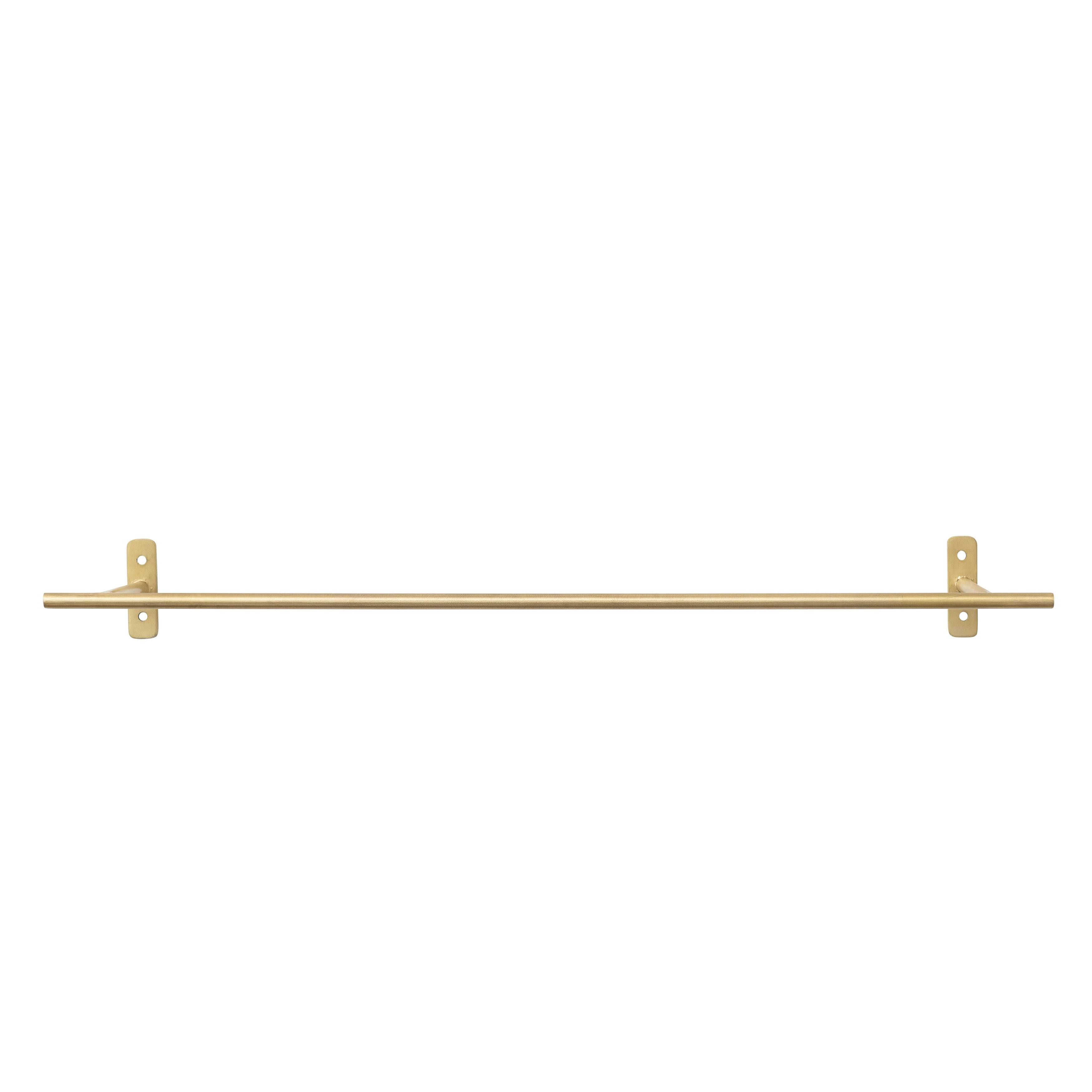 Creative Co-op Modern Metal Hanging Bar, Matte Brass Finish