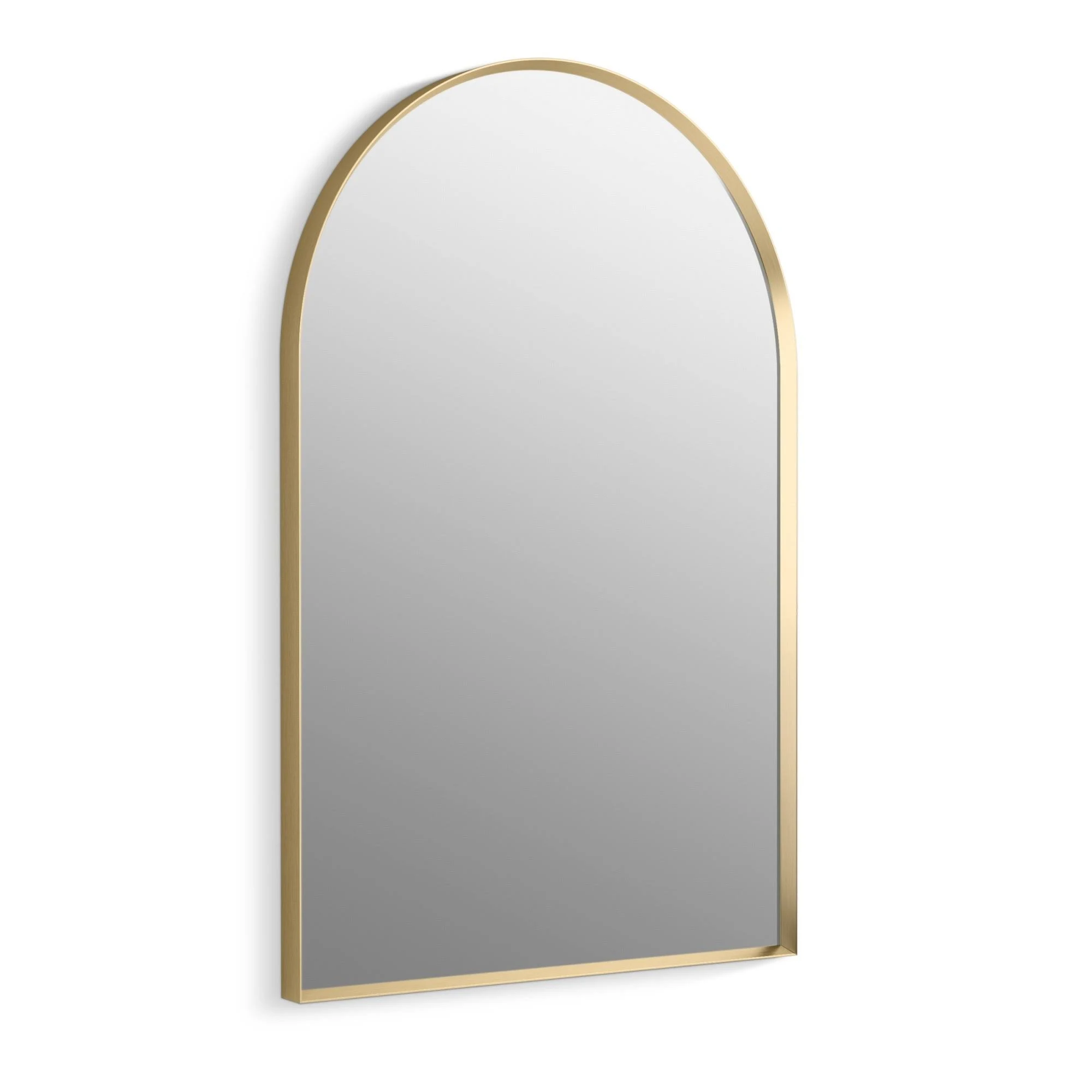 Essential 24" x 36" Arch Framed Mirror Moderne Brushed Gold