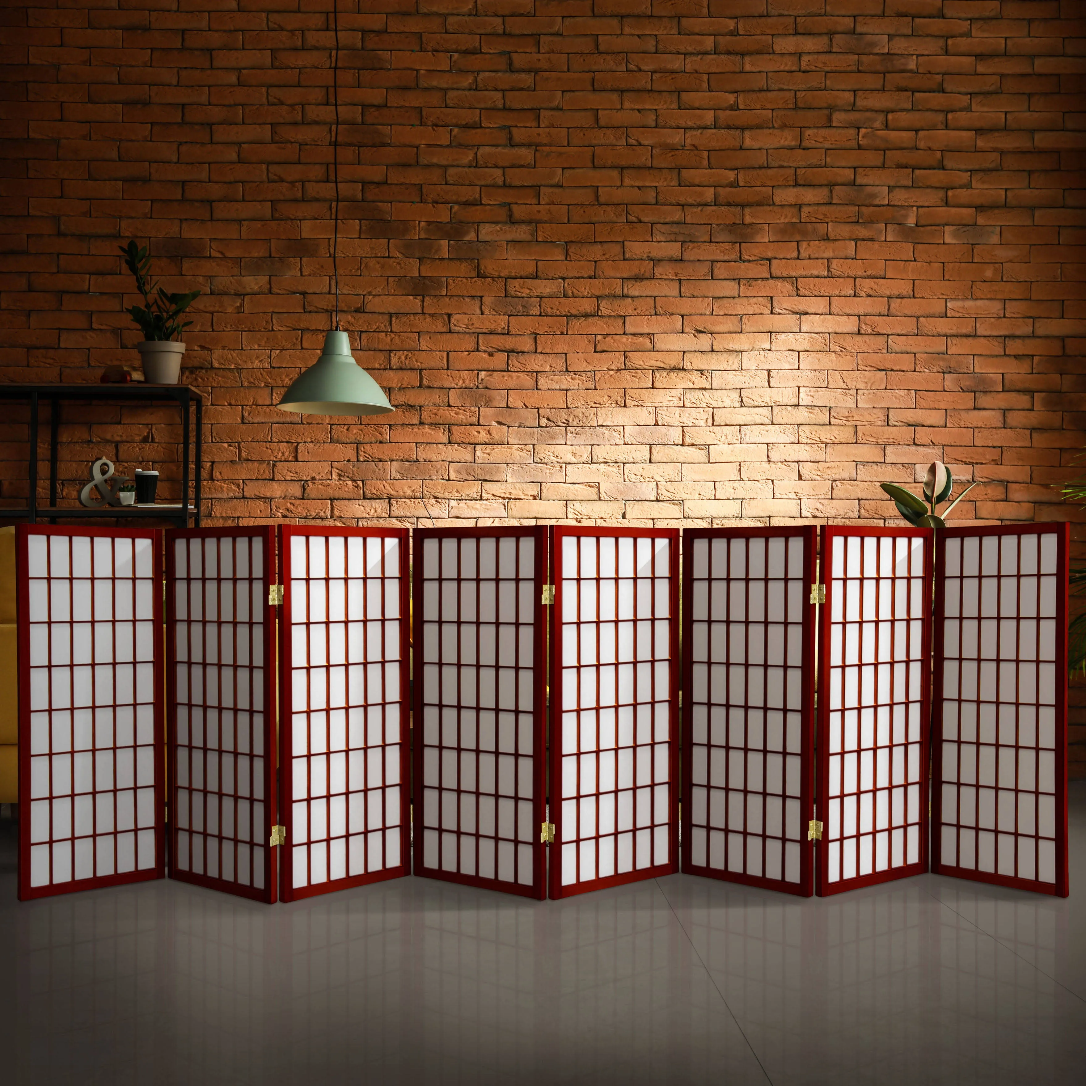 Oriental Furniture 3 ft. Tall Window Pane Shoji Screen