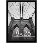 Americanflat 18x26 Poster Frame with Polished Plexiglass - Epic Collection - Gallery Wall Frames with Engineered Wood - Wide Photo Frame for Wall Display - Black