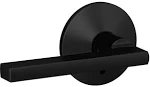 SCHLAGE Custom FC21 LAT 622 KIN Latitude Lever with Kinsler Trim Hall-Closet and Bed-Bath Lock, Matte Black