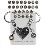 Personalized Brick Matching Heart Keychains - Gifts for Mom, Dad, Couple, Boyfriend, Girlfriend, Lovers