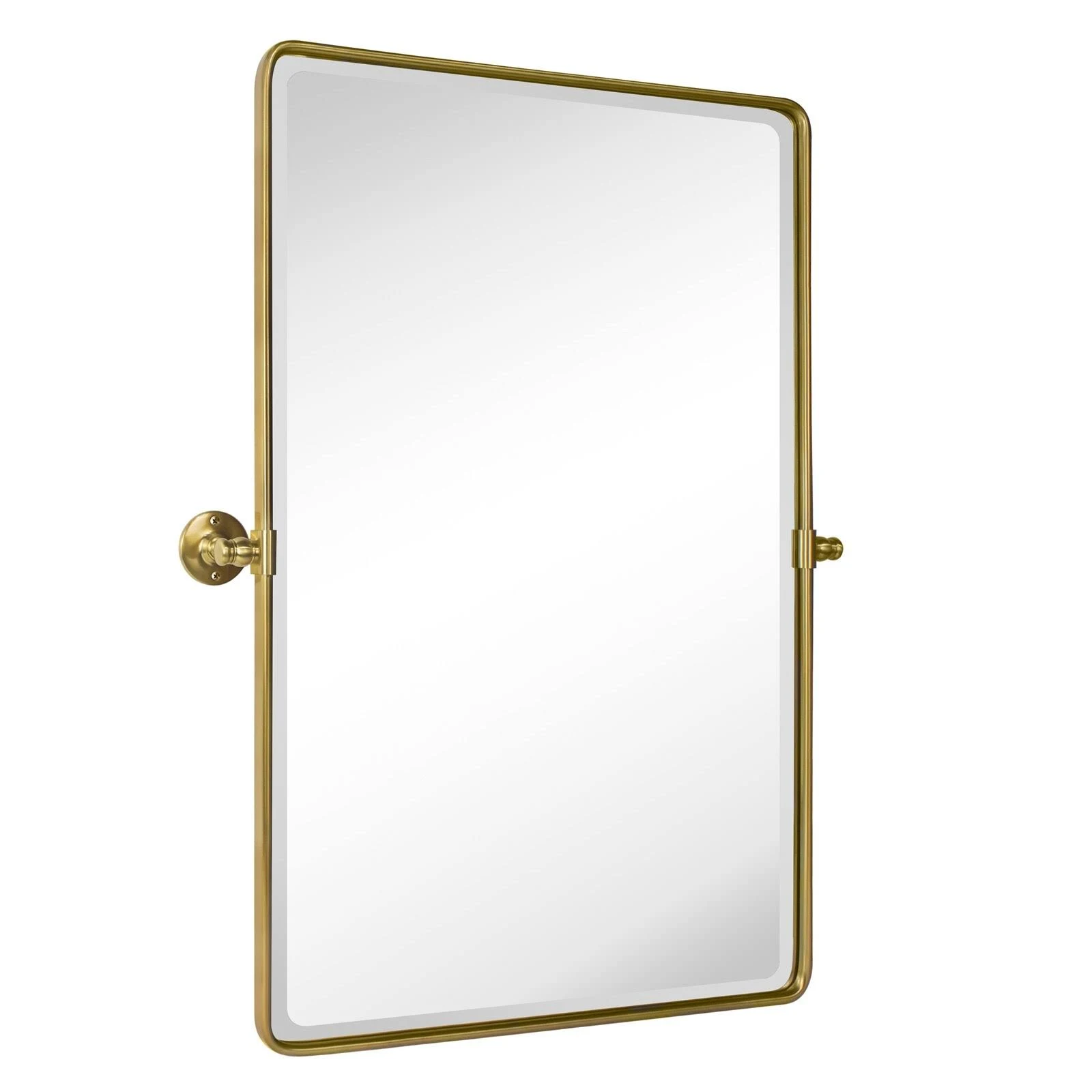 TEHOME Woodvale Rectangle Vertical Metal Wall Mirrors - 23" x 35" - Black