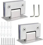 Acrux7 2Pcs 90 Degree Glass Door Hinges