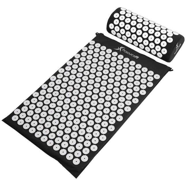 ProsourceFit Acupressure Mat and Pillow Set- Black Foam Roller