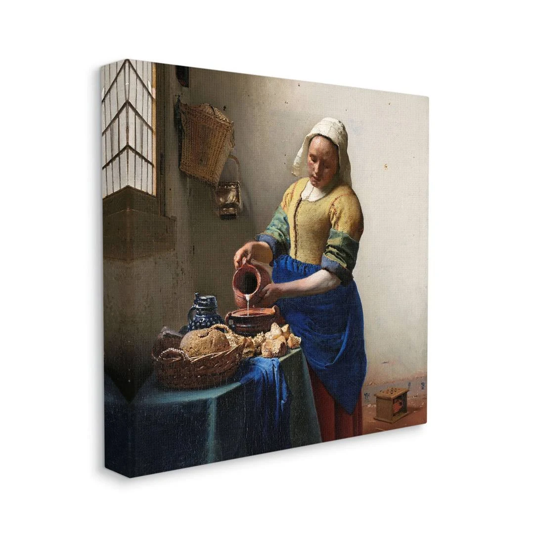 Stupell Industries The Kitchen Maid Johannes Vermeer Classical Painting Canvas Wall Art, Design By one1000paintings