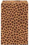 100 Pack Leopard Design Kraft Paper Bags, 4 x 6, Good for Candy, Cookies, Arts Crafts Items, Party Favor, Sandwich, Jewelry Merchandise